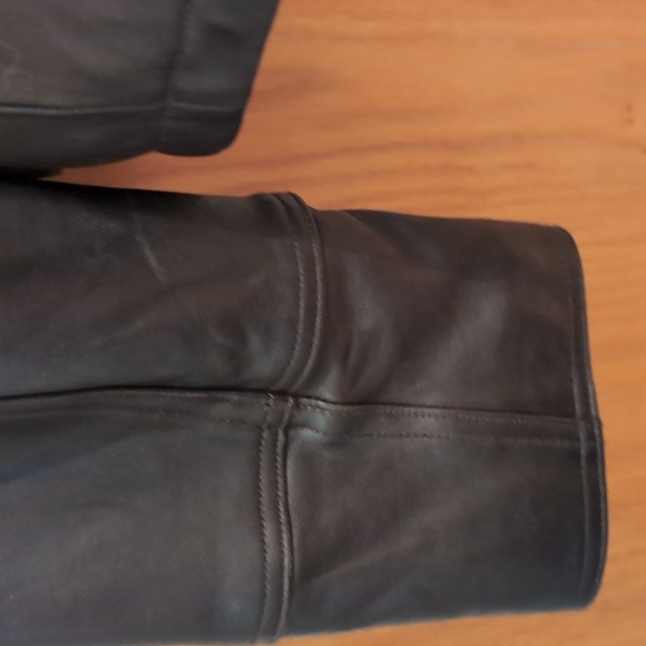 Nine West Dark Brown Leather Jacket size Large - Picture 5 of 9